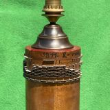 Antique wallpaper print roller lamp