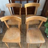 Set of 5 Baumann wooden chairs