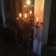 Floor lamp foliage gold metal years 70