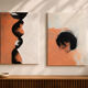 Set of two acrylic paintings on canvas - diptych