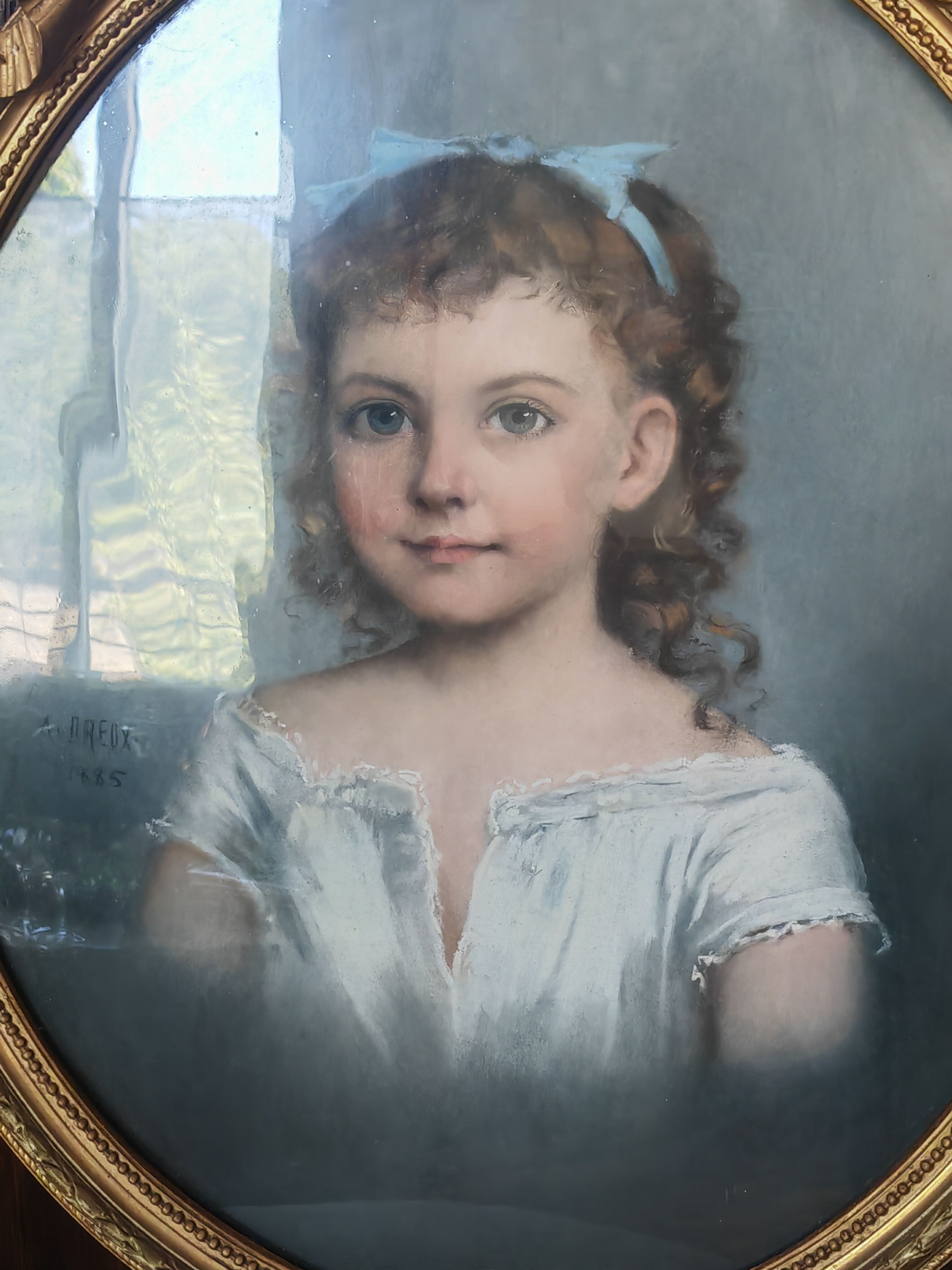 Framed 19th-century pastel