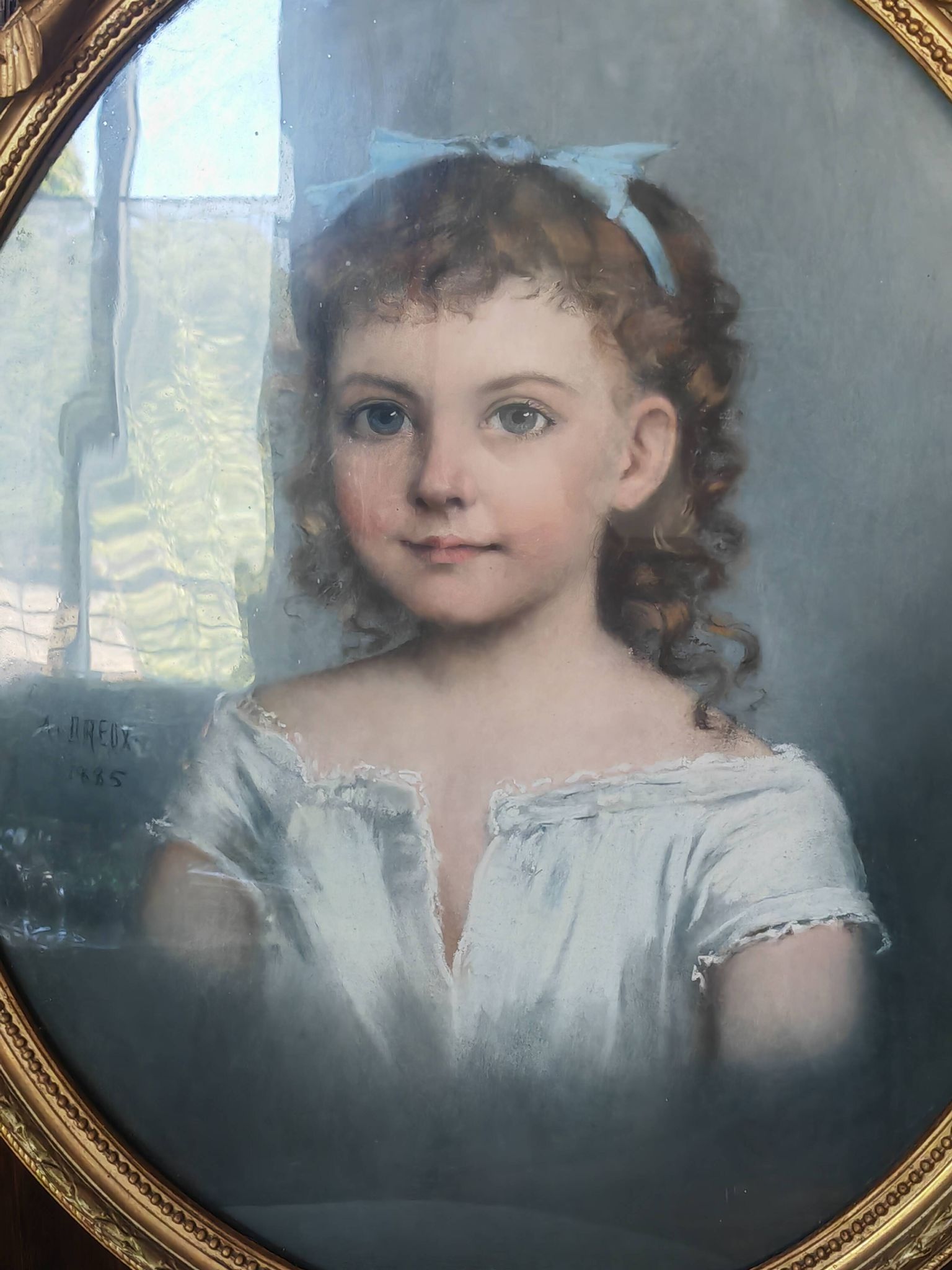 Framed 19th-century pastel