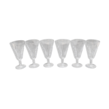 6 laccarat crystal champagne flutes model Cassino stamped