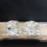 Vintage glass flower candle holders Arabia Finland