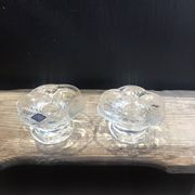 Vintage glass flower candle holders Arabia Finland