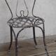 Xix° wrought iron garden chair