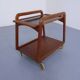 Danish Teak Bar Cart with Removable Tray from Silva, Denmark, 1960s