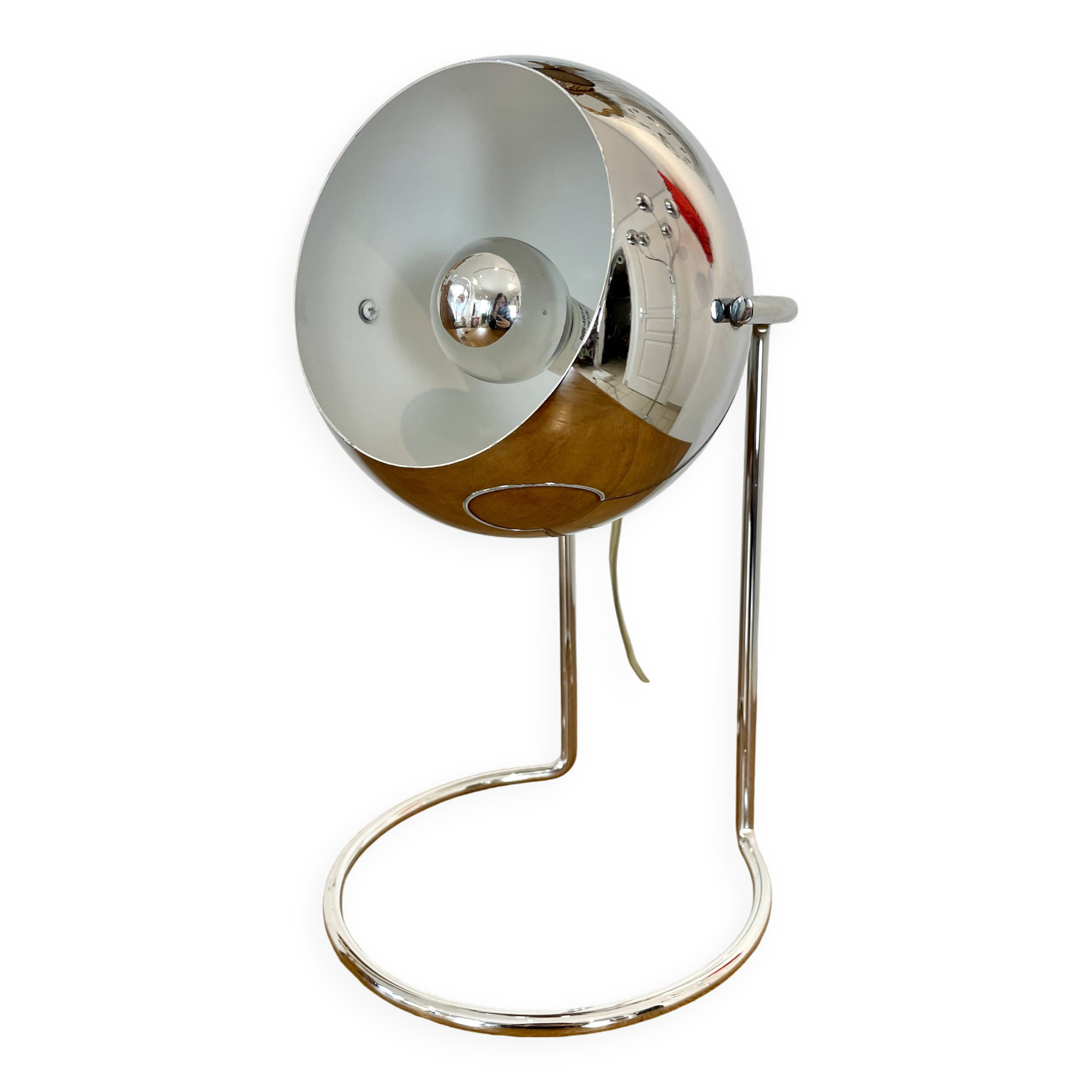Lampe eyeball chromé