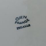 Plat rond de service de la faiencerie de Gien modèle Pigalle ancien.
