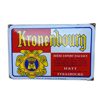 Enamelled plate former Brasserie Kronenbourg