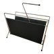 Vintage metal magazine rack in gold and black vinyl Newspaper holder