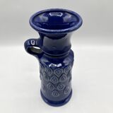 JASBA vase/pitcher/jug in blue glazed ceramic • West Germany • Circa 1960