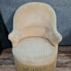 pendant of Napoleon III era toad armchairs in Velvet of Genoa