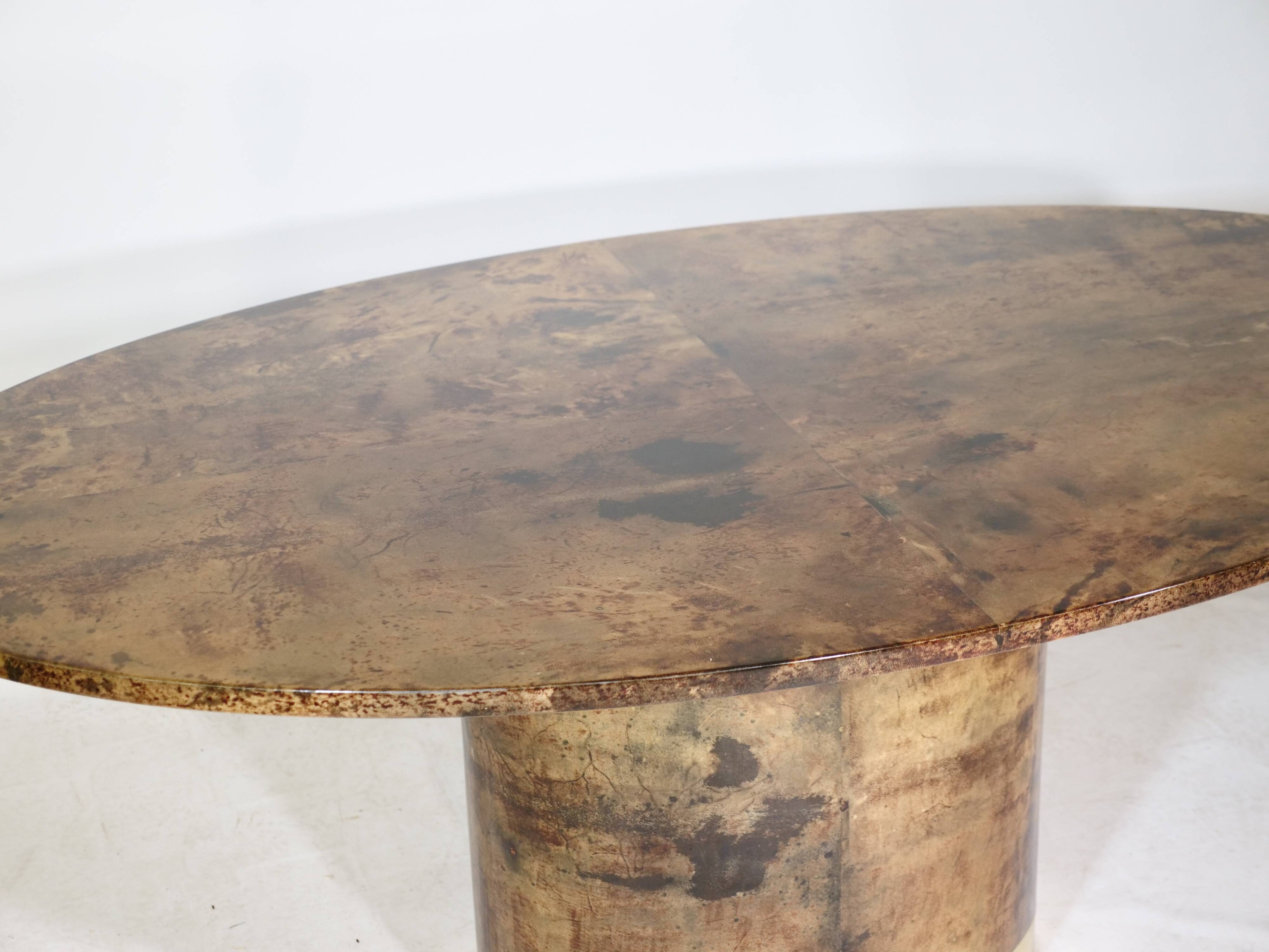 Oval design dining table by Adlo Tura 70s table Italy