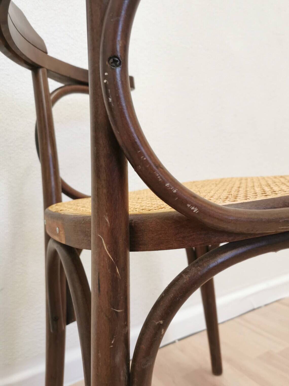 Vintage Bentwood Dining Chair with Cane Seat - Thonet Style