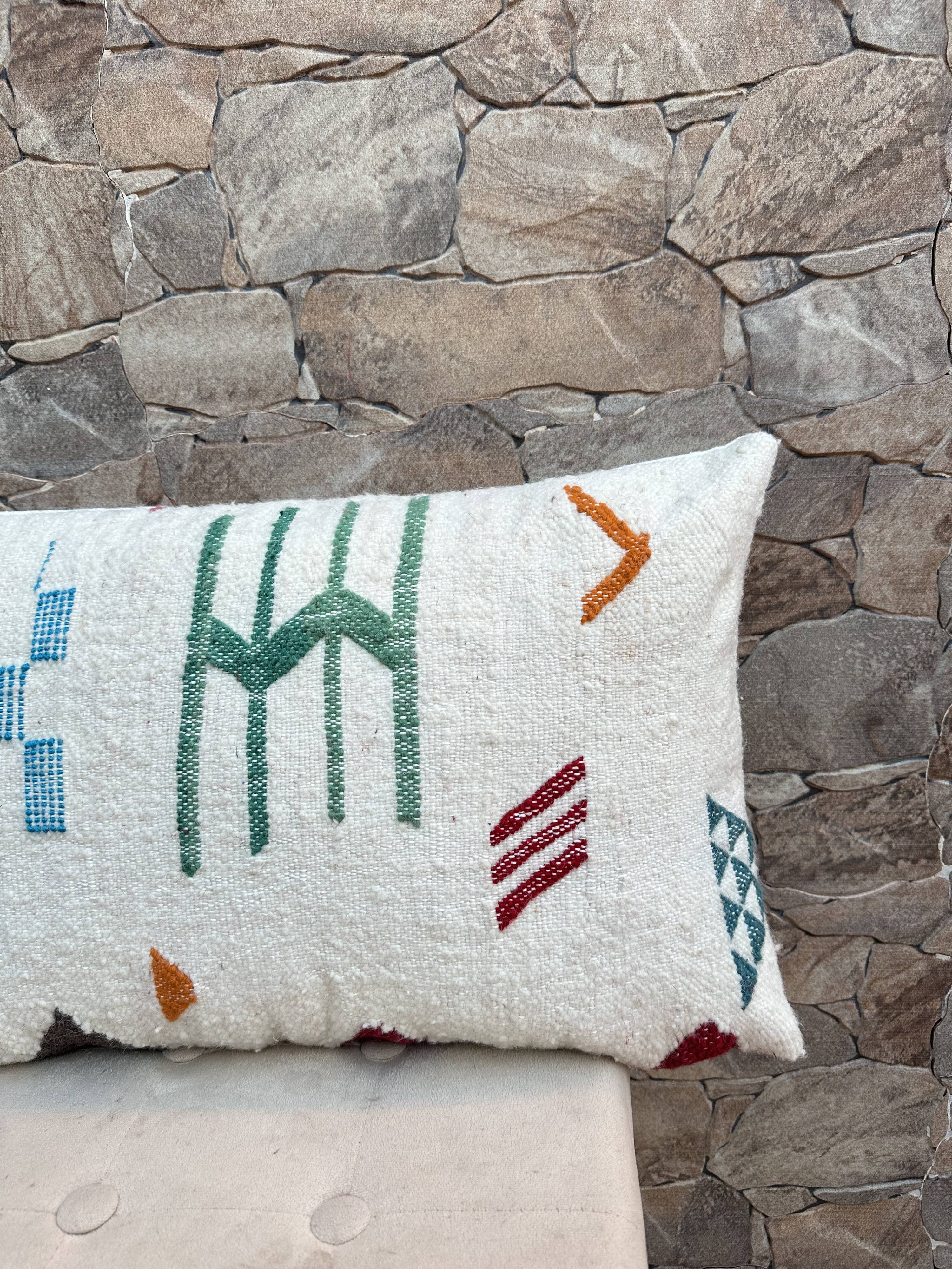 Moroccan pillowcase, Berber cushion cover, woven pillowcase