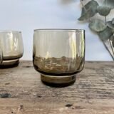 4 verres fumés vintage