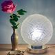 Vintage art deco globe table lamp in frosted glass