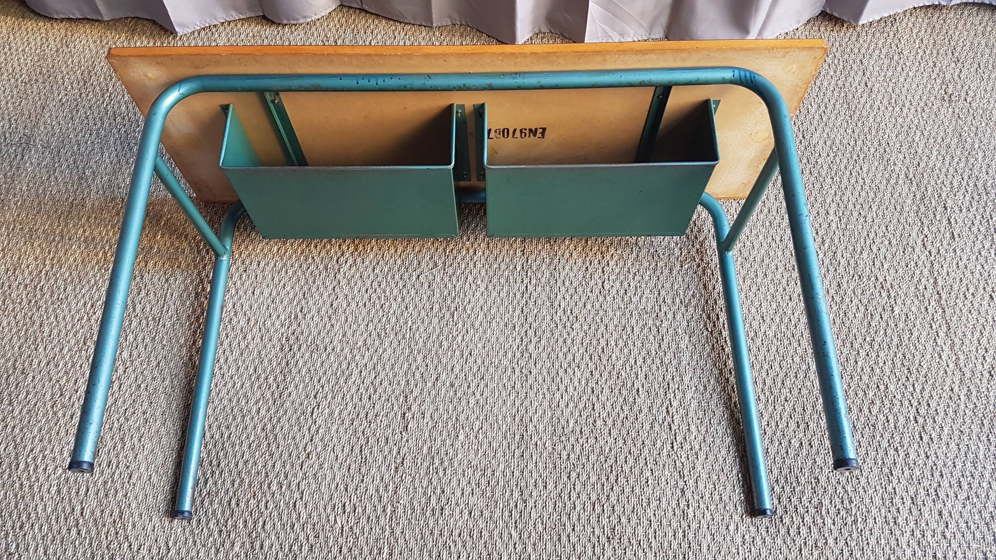 Bureau vintage à 2 casiers metal