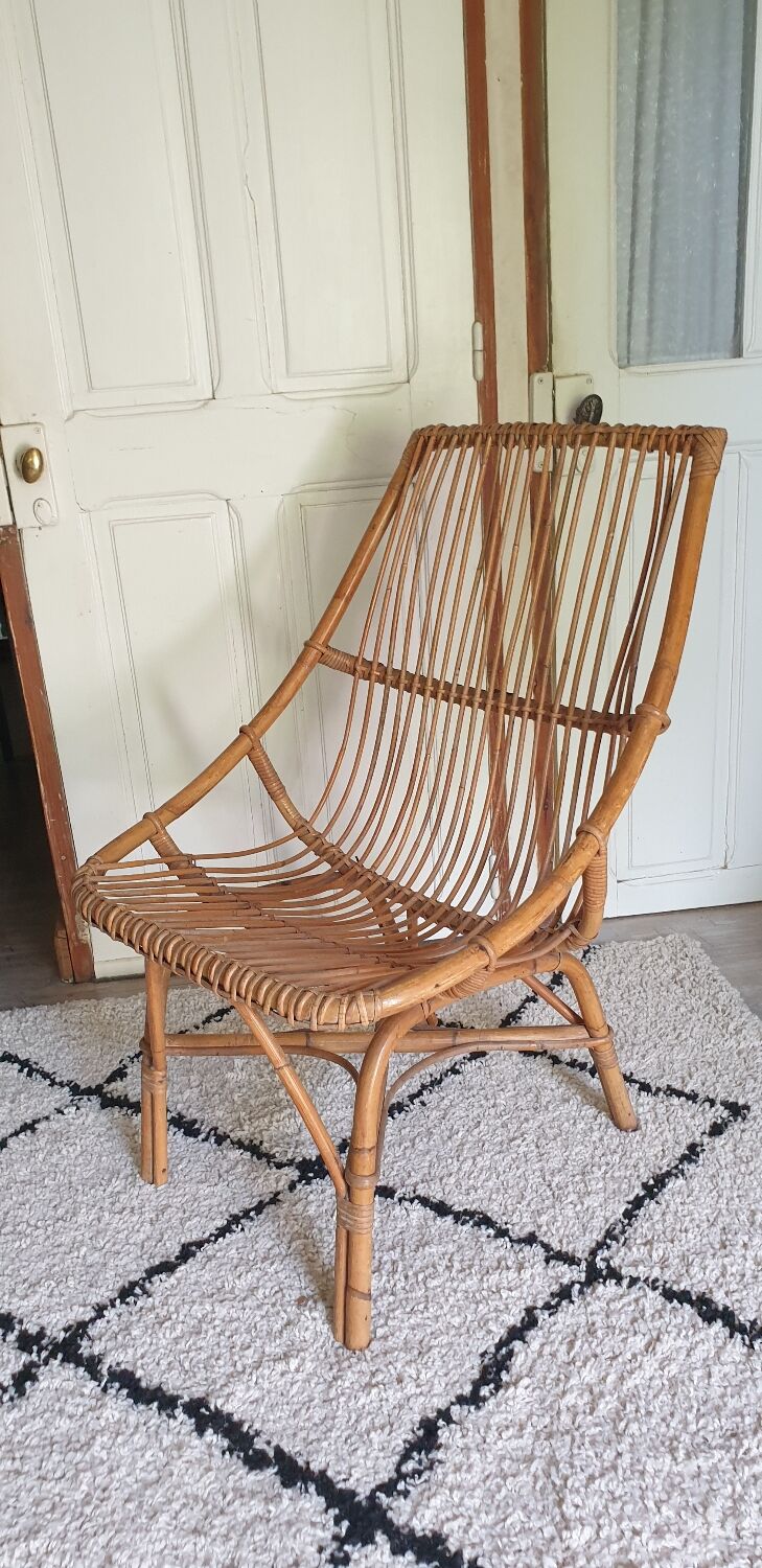 Rattan armchair