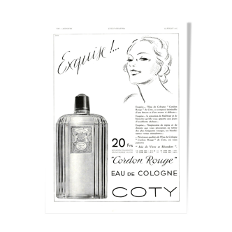 Vintage poster 30s Coty perfume