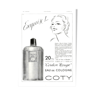 Affiche vintage années 30 Coty parfum