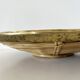 Grande coupe en rotin bambou et laiton 1960