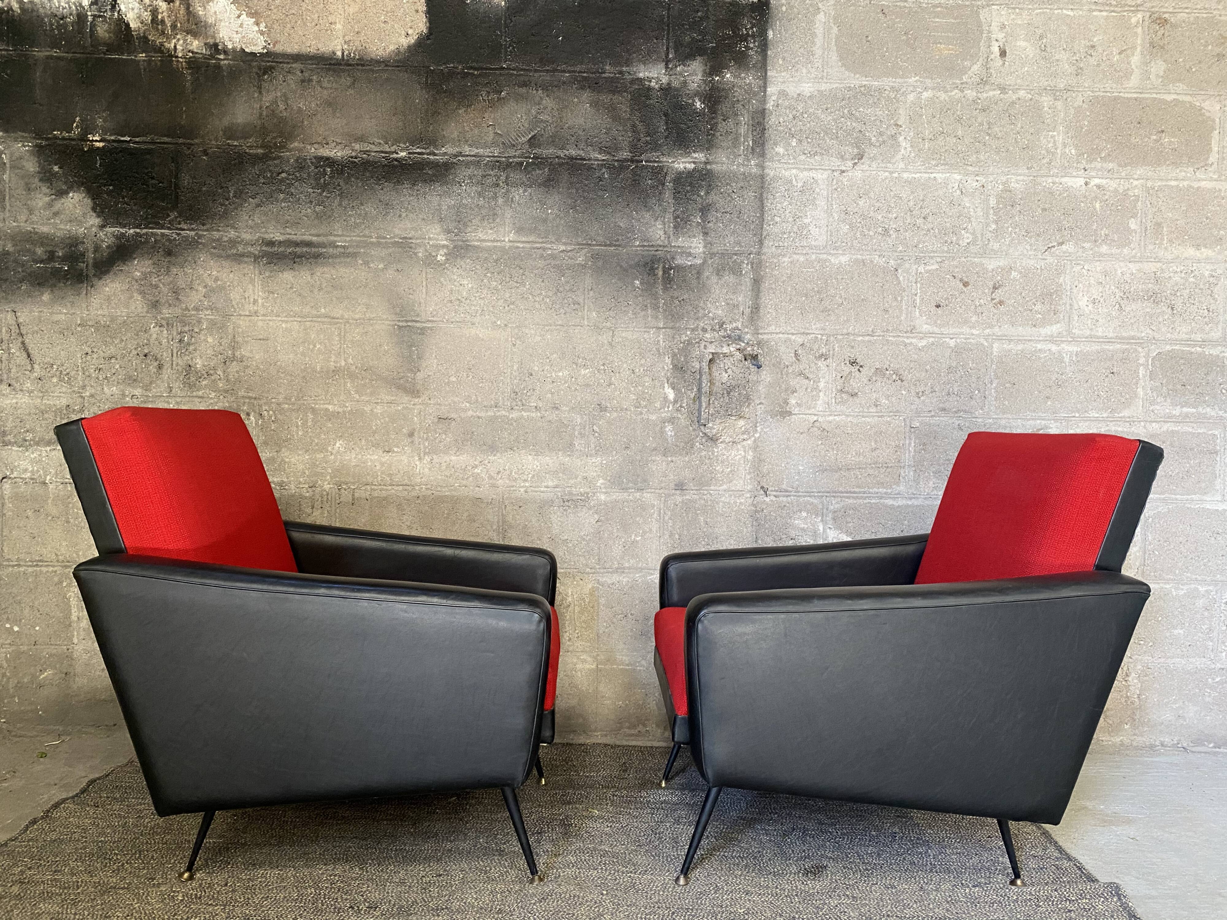 Pair of seventies armchairs