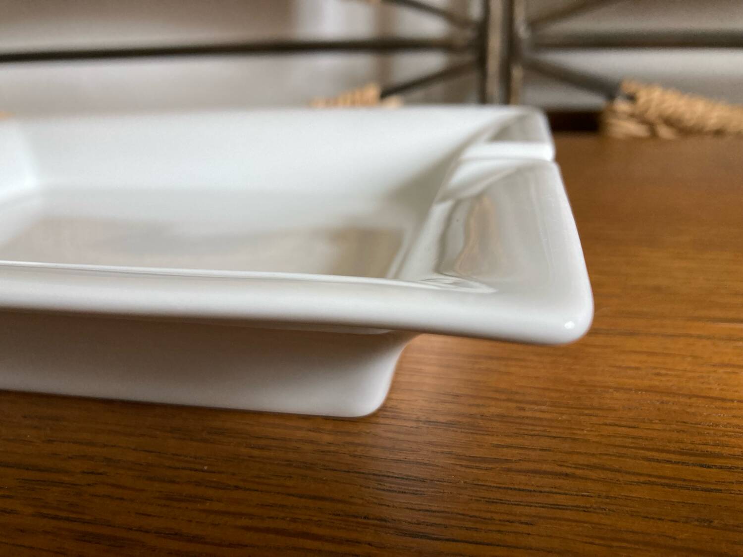 Vide poche cendrier en porcelaine blanc