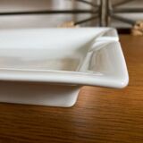 White porcelain ashtray empty pocket