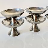 Set of 6 vintage Guy Degrenne stainless steel ice cream or sorbet cups