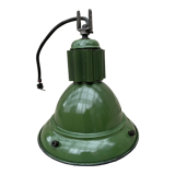 Green suspension lamp in enamelled sheet metal