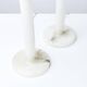 Pair of alabaster table lamps in the style of Jean Michel Frank, France 1960.