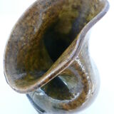 Vase signed 1970 design vintage 70's modernist décor ceramic tissue