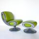 “Gluon” armchair and ottoman by Marc Newson, Moroso, 1993