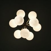 Mid Century brass Sputnik chandelier by Kaiser Leuchten