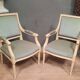 Pair of large Louis XVI style armchairs