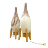 Mid-century retro vintage Czechoslovak table lamps, 1960s – set of 2