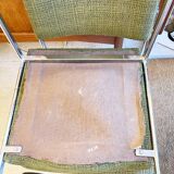 4 Kvadrat khaki and chrome chairs, 1970