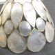 Vintage 1970s shell pendant lamp ceiling light lampshade