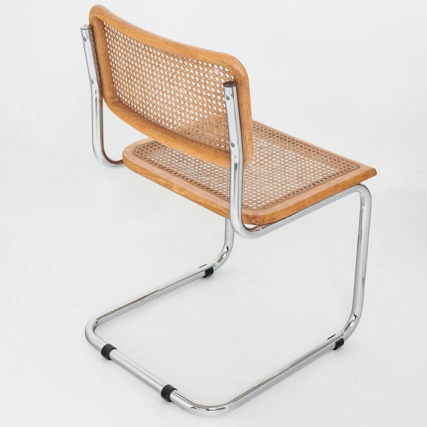 Set of 6 Cesca chairs. Made according to the design by Marcel Breuer. 80s.