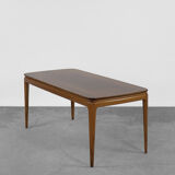 Table basse basse en bois de cerisier, années 1950