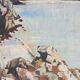 Painting on canvas framed landscape sea
