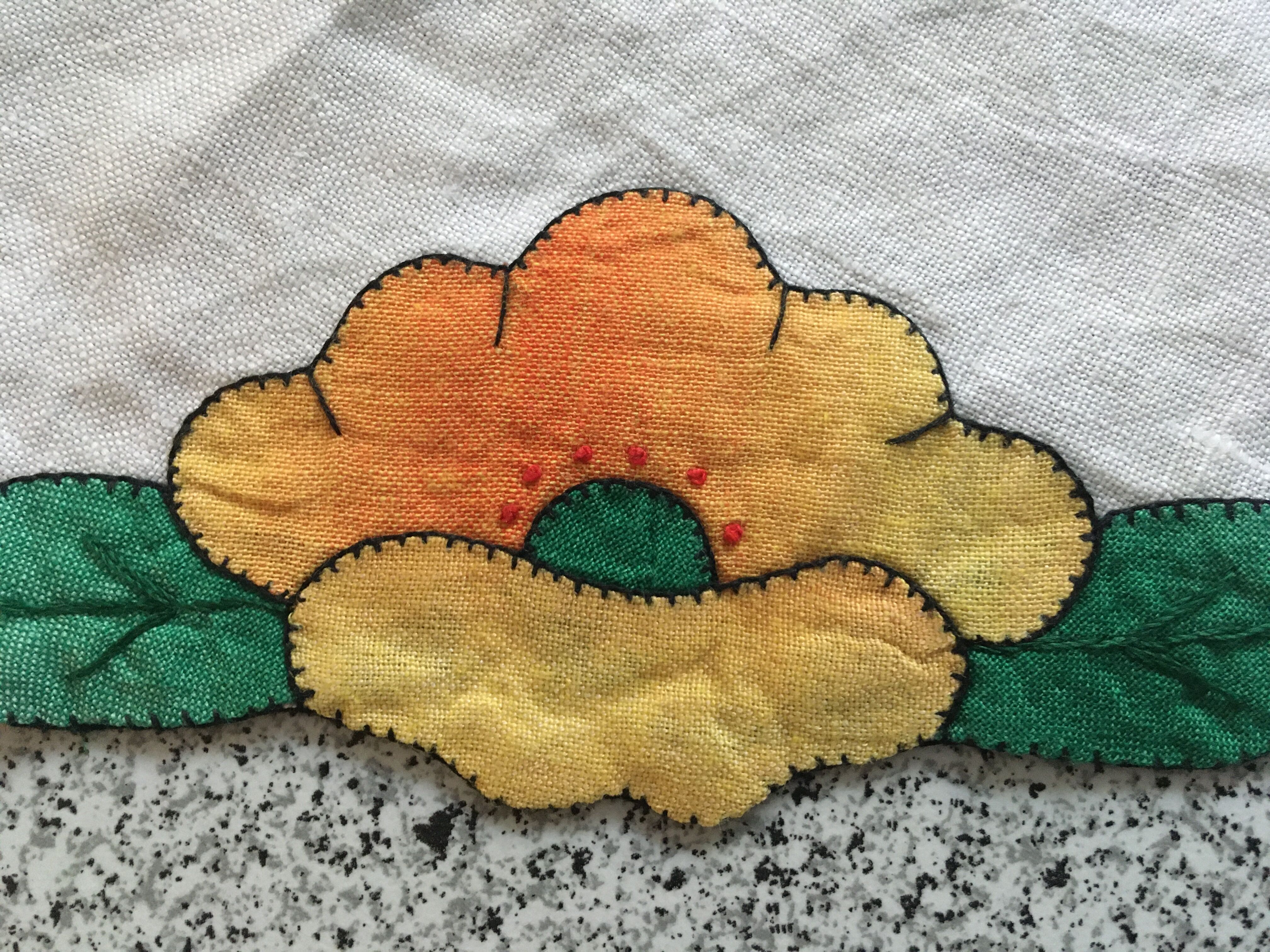 Vintage oval placemat 35x49