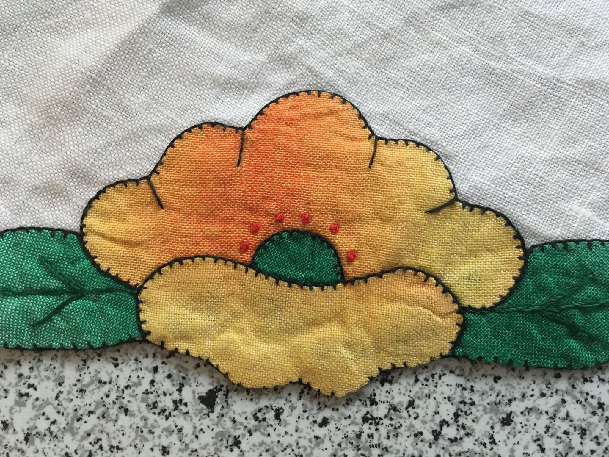 Vintage oval placemat 35x49