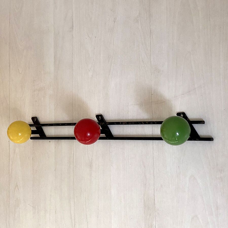 Vintage wall coat rack 60's