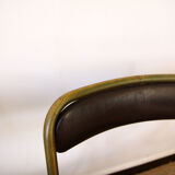 Lot of 4 metal and skai folding chairs