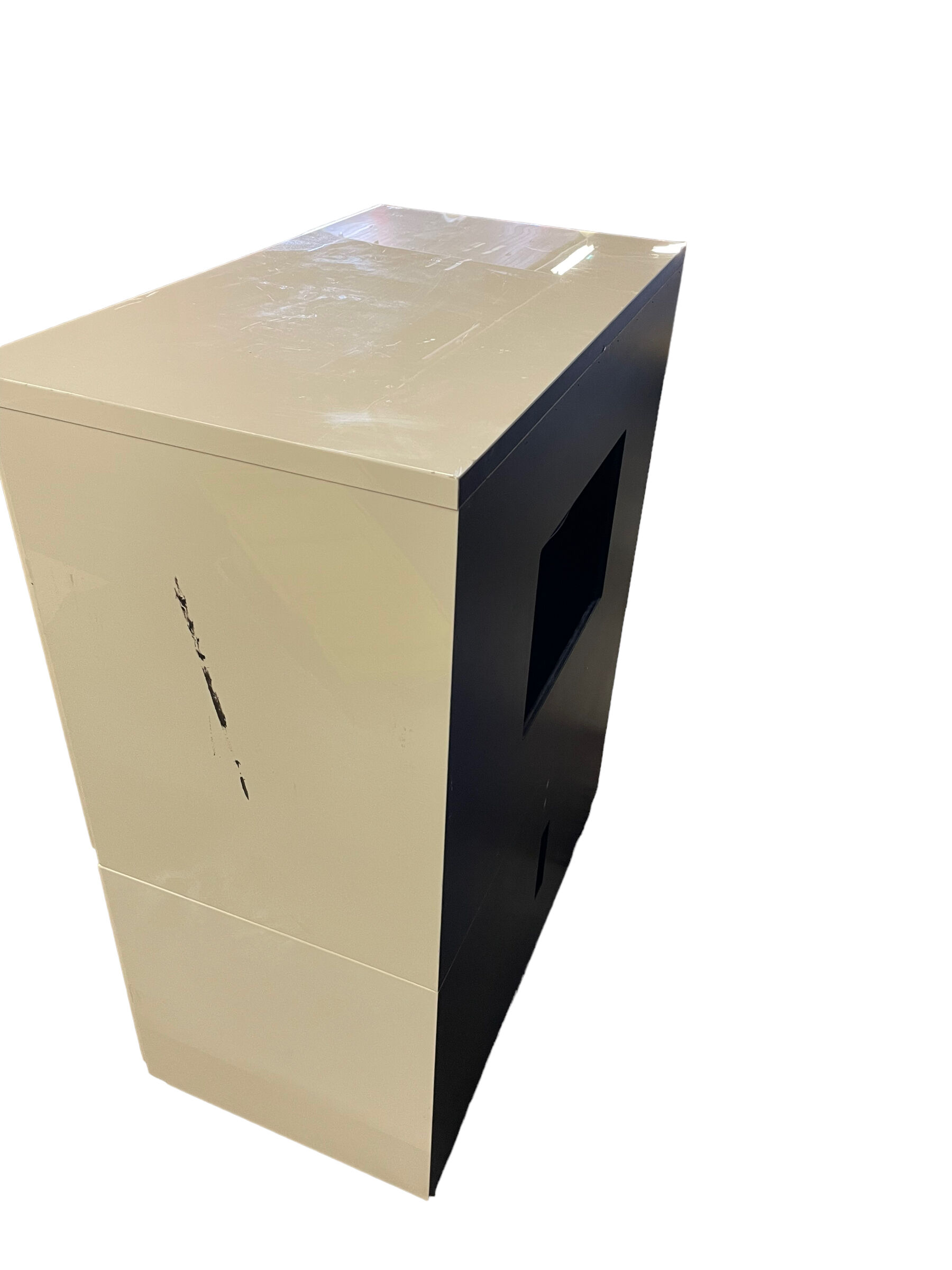 David Lange white lacquered wooden furniture