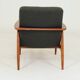 Modern living room chair deep olive green wool by M.Zielinski