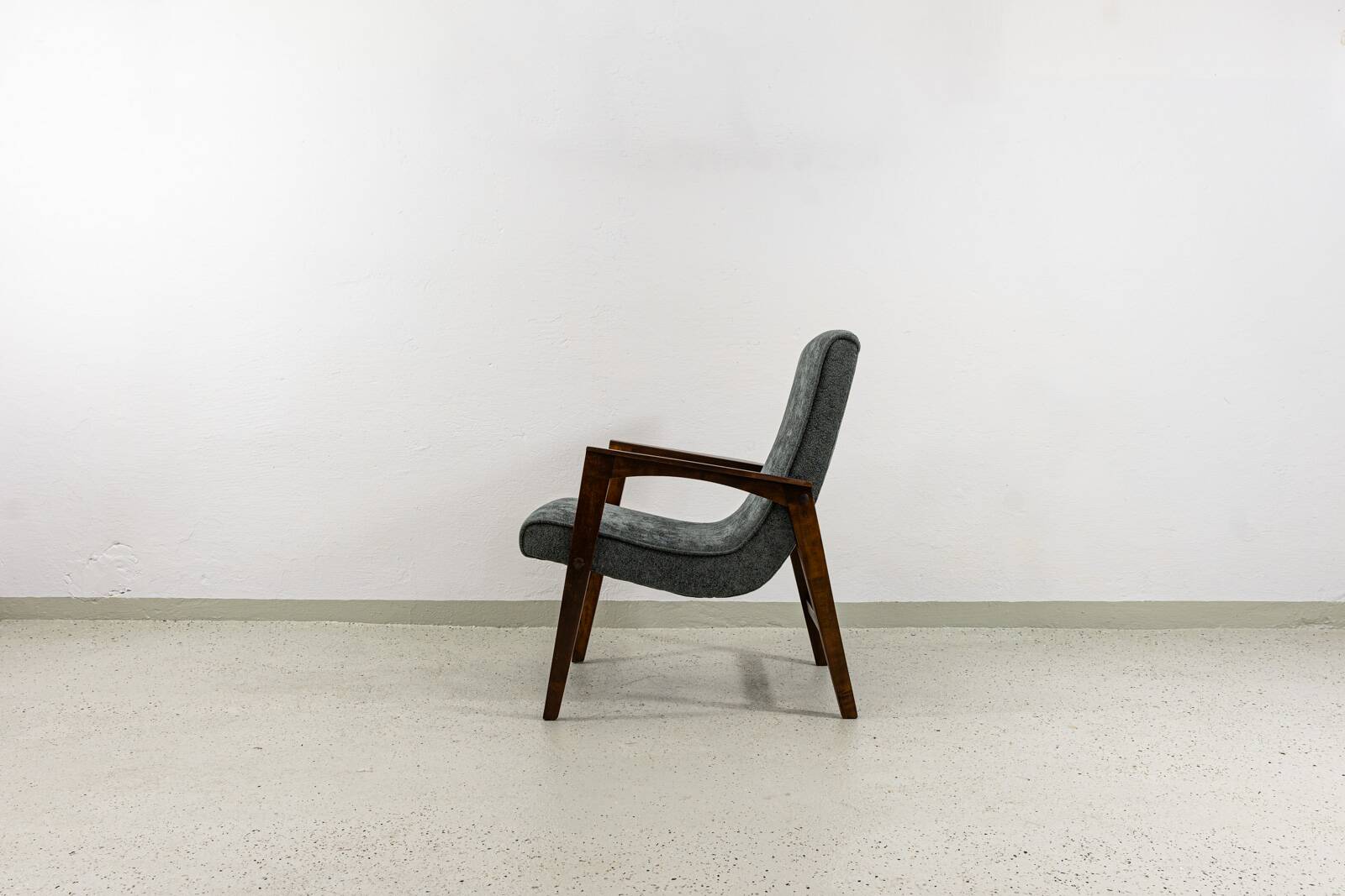 Mid-Century Grey Armchair, 1960's, Poland
